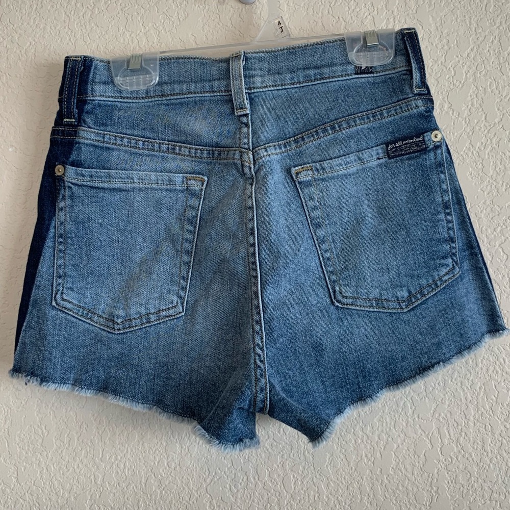 7 For All Mankind - Side stripe Denim shorts